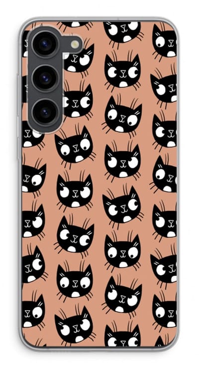 Case Company® - Hoesje geschikt voor Samsung Galaxy S23 Plus hoesje - Kat - Soft Cover Telefoonhoesje - Bescherming aan alle Kanten en Schermrand