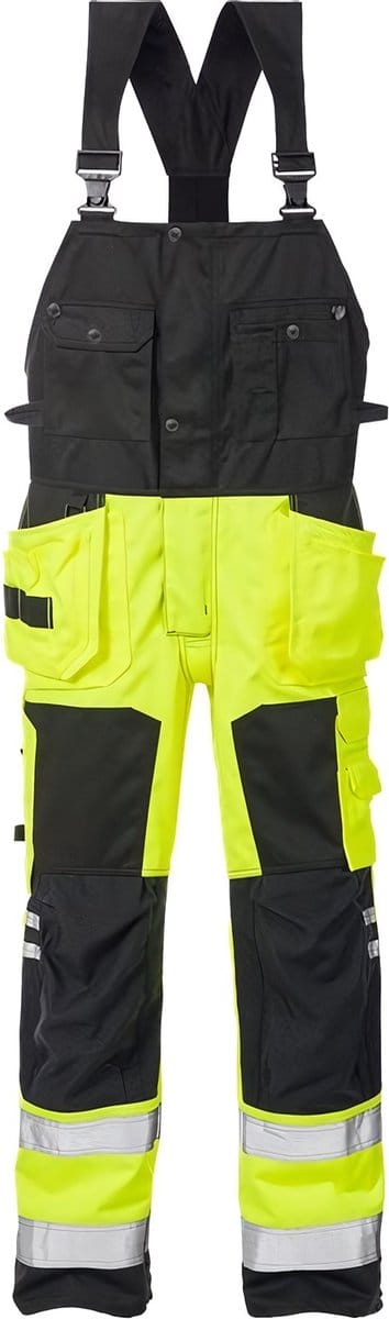 Fristads Hi Vis Amerikaanse Overall Klasse 2 1014 Plu - Hi-Vis geel/zwart - D112
