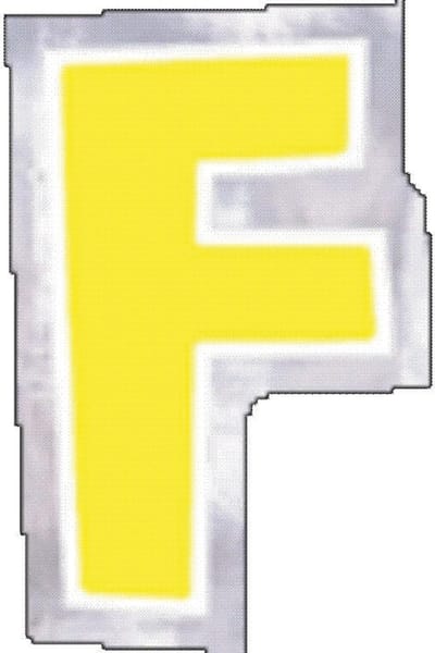 48 ballon sticker letter F