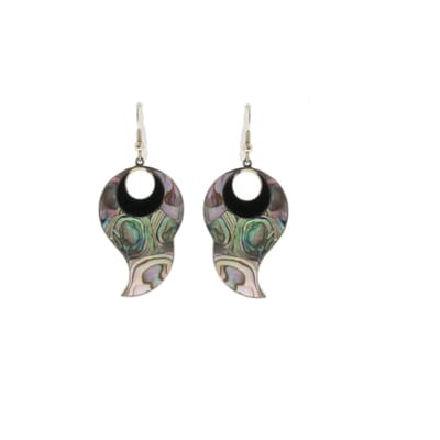 Behave - Oorbellen - Oorhangers - Abalone Schelp - Kunstzinnige Look - 6 cm