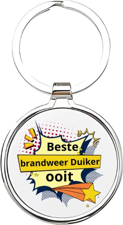 Akyol - de beste brandweerduiker ooit Sleutelhanger - Brandweer - de beste brandweerduiker - brandweerduiker - brandweerman - fire fighter - kazerne - brand - hulpdienst - brandwacht - brandweerauto - brandweerhelm - hulp bij ongelukken - 4 x 7,5 CM