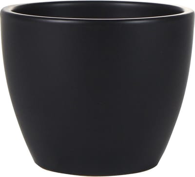 Ter Steege Bloempot - zwart - glans - Scandinavisch - 15 x 12 cm - plantenpot