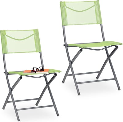 tuinstoelen set van 2 - inklapbaar - tot 120 kg - klapstoel - weerbestendig