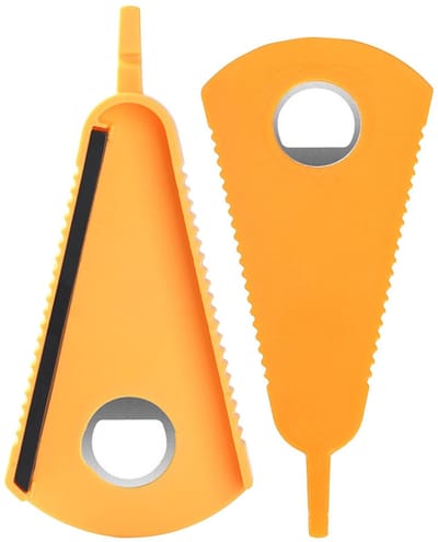 Dailygoods- Flesopener Multifunctioneel - Potopener - Blikopener - Antislip Rubberen Strip - Geschikt voor Senioren - V-vormig Design - Opener