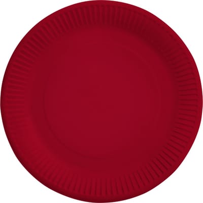 Kartonnen bordjes 23cm FSC rood, 8 stuks