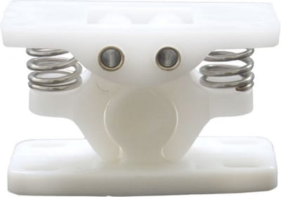 Deurklem / Deurvanger - Wit nylon - Met veer