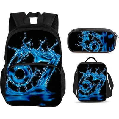 67 letter Ronde Voortas Rugzak Pennen Etui IJszak 3 Delige Set Cartoon Print Nieuw Trendy Student Beste Schoolmaatje