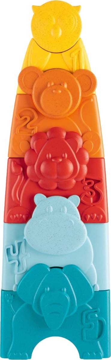Chicco ECO+ Dieren 2-in-1 Stapeltoren – Stapel- & Vormenspeelgoed (9-36m)