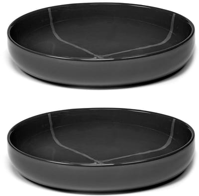 Serax - Zuma diep bord van Kelly Wearstler, Ø 20,5 cm, Stille Oceaan / grijs (set van 2)