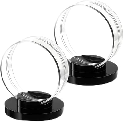 Hockey Puck Opbergdoos Set van 3 - Transparante Doos met Zwarte Basis voor het Stijlvol Bewaren van Hockeysticks en Pucks
