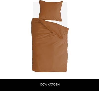 Byrklund Dekbedovertrek Sleep Softly - 140x220 - 100% Katoen - Cognac