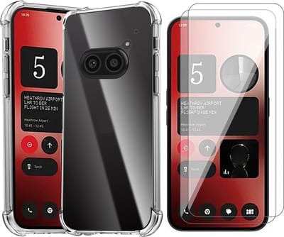 Hoesje geschikt voor Nothing Phone 2a / 2a Plus - 2x Screenprotector Glas - Shockproof Transparant