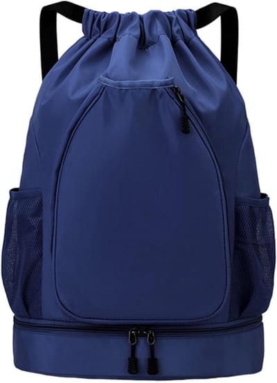 Tennisrugzak – Unisex tennistas – Tennisrugzak met grote capaciteit – Sportrugzak – Geschikt voor 2 rackets – Met apart schoenenvak – Tas voor tennis- en badmintonrackets / sporttas – Marineblauw