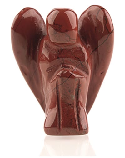 Staande engel 20 mm Jaspis rood
