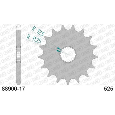 Stalen motortandwiel voor Afam 525 17 dents
