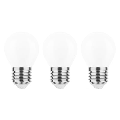 Modee E27 LED Lamp 4W - 470lm - 4000K - Neutraal Wit - LED Filament Melkglas Globe Mini P45 - Vervangt 40W Halogeen Gloeilamp - 3 stuks