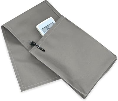 Armleuning organizer voor afstandsbedieningen en mobiele telefoons - opbergtas voor bank of stoel (grijs)