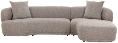 House Nordic Kingston Bruin 2-Zits + Chaise Lounge Rechts