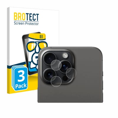Screenprotector 3 Stuks voor Apple iPhone 15 Pro Max (ALLEEN Camera Lens) Beschermglas transparant