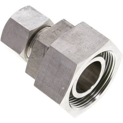 16S & 30S RVS Rechte Snijringkoppeling Draaidoorvoer 400bar FKM O-ring en Afdichtconus ISO 8434-1