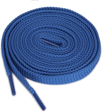 2 Paar Dikke Platte Schoenveters Blauw 100cm - Holle Strikken voor Sneakers en Laarzen