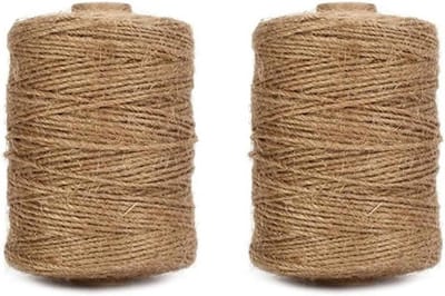 Jute Touw - Natuurlijk Garen - Ambachtelijke Projecten - 3-Laags Sterkte - 1000 Voet - Bruin