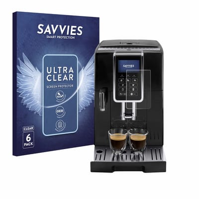 Savvies - Screenprotector voor DeLonghi Dinamica ECAM350.55 - Folie Beschermfolie transparant 6 Stuks