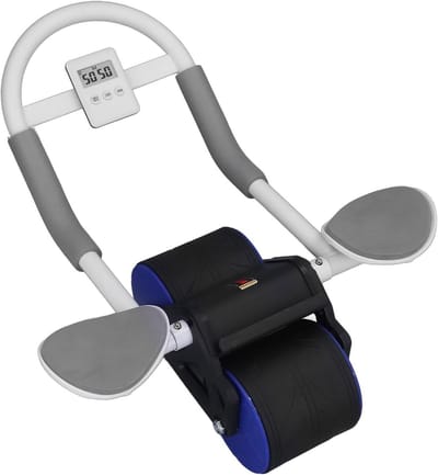Buikspierwiel - Core Roller - Krachtige Training - Automatische Rebound - 31 x 22 x 19 cm - Blauw