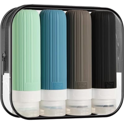 90 ml reisflessen voor toiletartikelen, lekvrije reisknijpflessen 4-delige set hervulbare flessen Type 03 veelkleurig