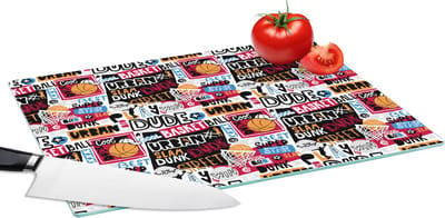 Glazen Snijplank - 39x28 - Basketbal - Quotes - Patroon - Alfabet - Snijplanken Glas