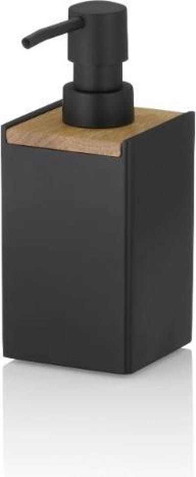 Zeepdispenser, Hout, Zwart - Kela | Cube