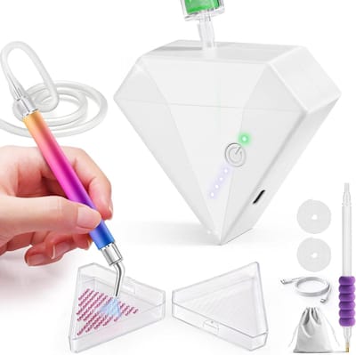 Draadloze Diamant Schilderpen met 3 Verstelbare Zuigkracht, Oplaadbare Accessoires voor Diamantkunst en Creatieve Projecten