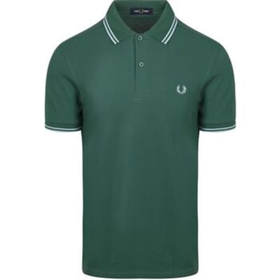 Polo Shirt Korte Mouw Fred Perry Polo Twin Tipped M3600 Groen Z59
