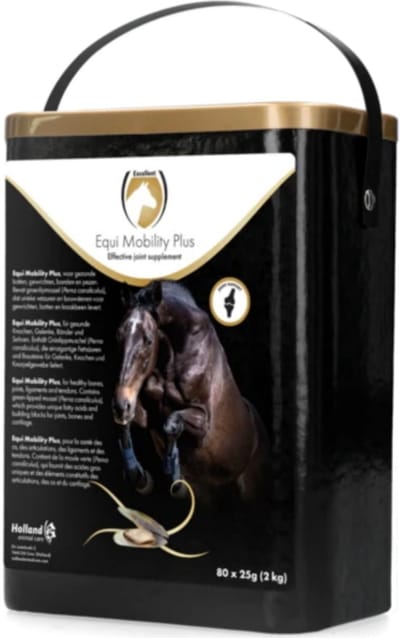 Excellent Equi Mobility Plus - 2 kg (80 zakjes) - ondersteunt de normale smering van de gewrichten en draagt bij aan het in stand houden van het kraakbeen - Geschikt voor paarden