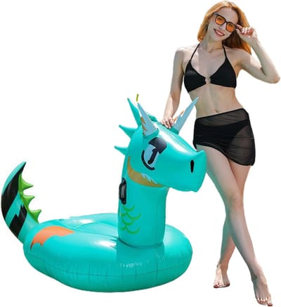 Zwemband - Opblaasfiguur Zwembad - Opblaasbare Zwembadfloat - Dierenfiguur Ride-On Voor Zomer en Waterpret - PVC - 175 x 90 x 110 cm
