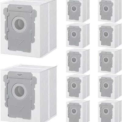 TOVBMUP 10 Stuks Rechte stofzuigerzakken - Vervangende stofzakken - Geschikt voor iRobot Roomba i7 i7+ i3 i3+ i4 i4+ i6 i6+ j7 j7+ i8 i8+ S9 S9+ E5 E6 E7 Clean Base - Stevige vliesstof - 6.7x5.4x4.7 inch