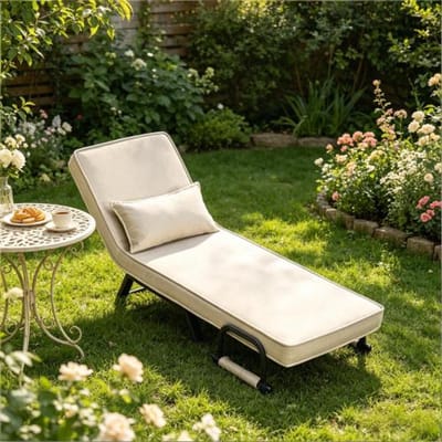 Elegante fauteuil met slaapfunctie, omvormbare slaapstoel, uitschuifbare tv-stoel met verstelbare rugleuning (alleen de slaapstoel).