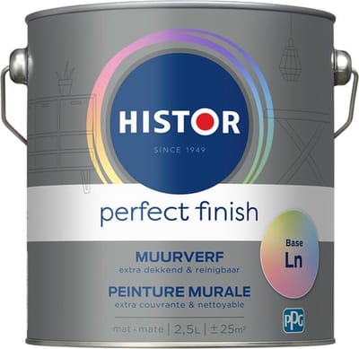 Histor Perfect Finish Muurverf Reinigbaar Matt - 5L - RAL 9003 | Signaalwit