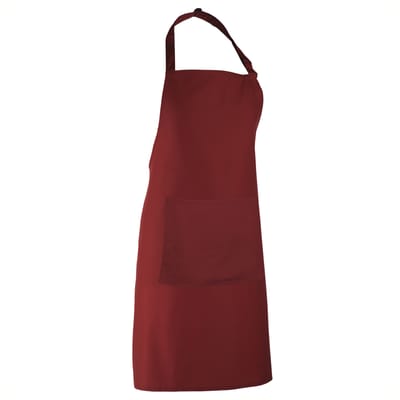 Premier Dames/Dames Kleuren Bipschort Met Zak / Werkkleding (Pakket van 2) (Bourgondië)