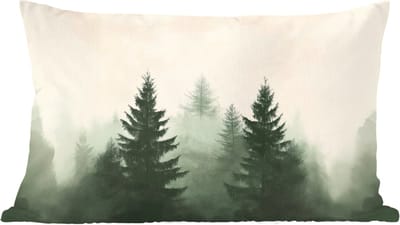 Sierkussens - Kussentjes Woonkamer - 60x40 cm - Sparren - Bomen - Groen - Beige