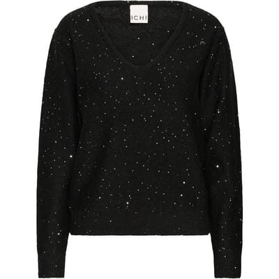 Ichi IHDAMIAN LS Dames Trui - Black