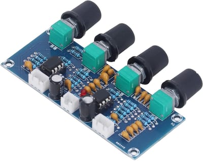 Voorversterker Module - Audio Module - Geluid Verbeteren - Tweekanaals Dubbele Input - DC 12V-24V - Groen
