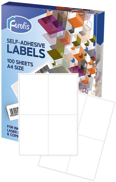 Centrum 100 vel a 4 etiketten 105x148mm Forofis.