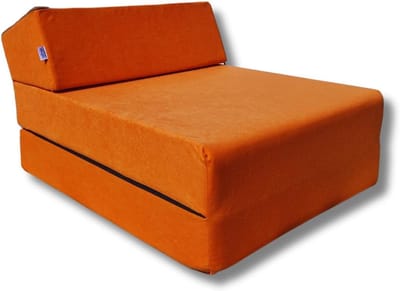 Opvouwbaar Matras - Vouwmatras Fauteuil - Logeren Zitten - 2-in-1 Slaapbank - 160x60x12 cm - Grijs