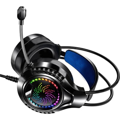 Bedrade Computer Headset 7.1 Geluidskanaal Verstelbare Hoofdband Zachte Oorkussens Dubbele 3,5 mm en USB RGB