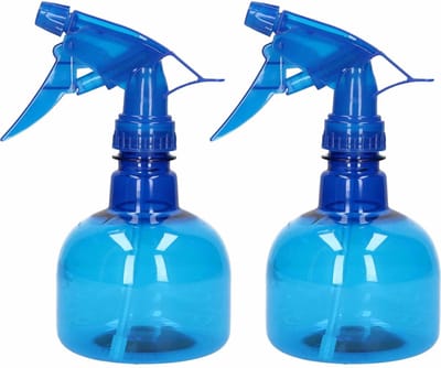 Plasticforte Waterverstuiver - plantenspuit - 2x - 330 ml - blauw - schoonmaakspuiten
