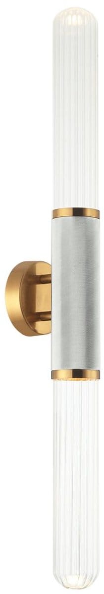 Kosilum - Hita - Wandlamp - Zilver/Chroom - Metaal en glas