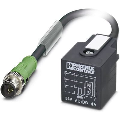 Phoenix Contact 1400768 Sensor/actuator connector, geassembleerd M12 Aantal polen (sensoren): 3 Stekker, recht, Stekker, haaks 30.00 cm 1 stuk(s)