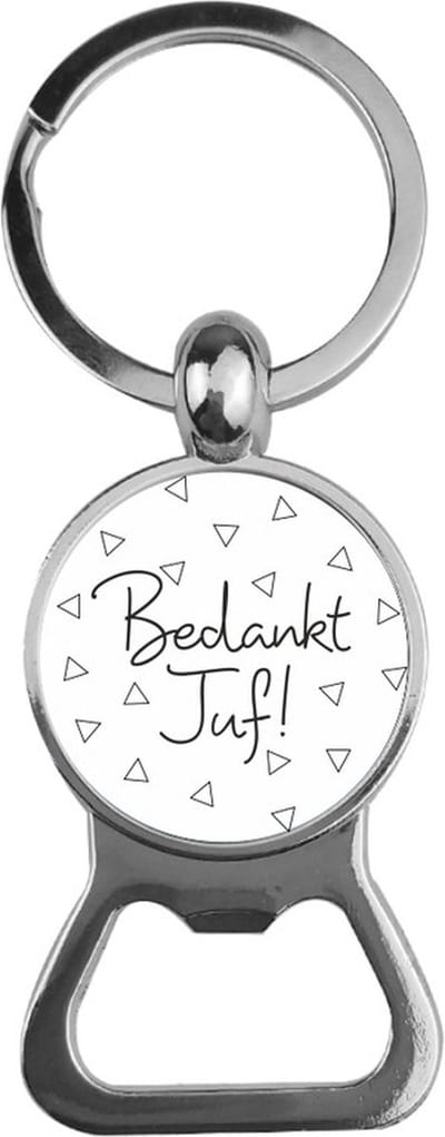 Bieropener Glas -  Bedankt Juf