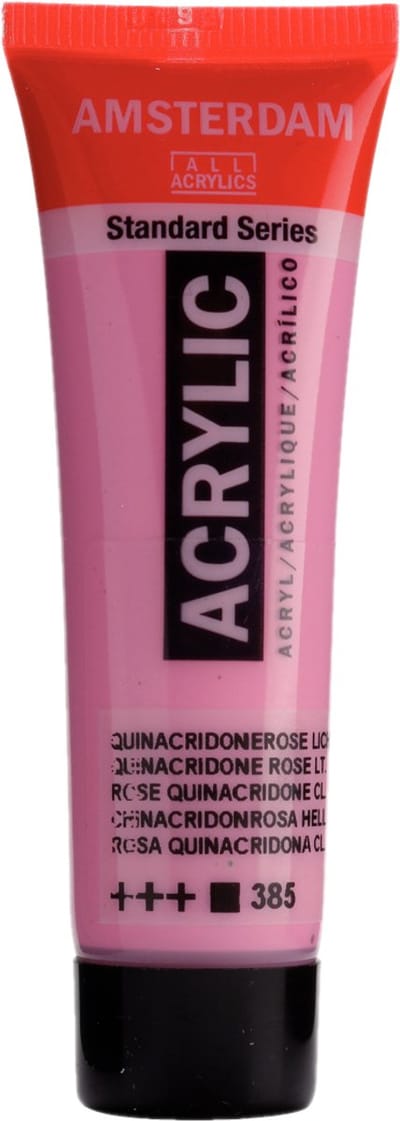 Verf - Acryl - 385 - Quinacridone roze licht - Amsterdam - 20ml